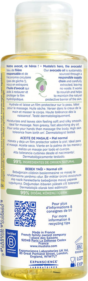 Mustela Baby Oil With Avocado Oil 100ml