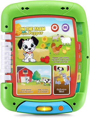 LeapFrog 2-in-1 Touch & Learn Tablet, story side with Pet Pal Puppies