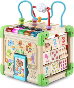 LeapFrog Wooden Activity Cube, piano and animal band sides
