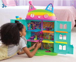 Celebration Dollhouse in a bedroom, showing the 3+ age grade