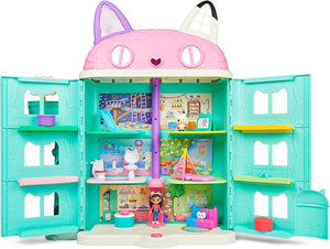 Gabby's Purrfect Dollhouse open, showing all four floors and seven rooms