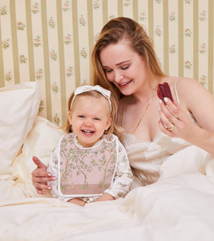Atelier Choux In Bloom Pink carré and bib lifestyle photo