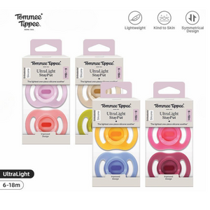Tommee Tippee Ultra-Light StayPut Silicone Soother 2 Pack