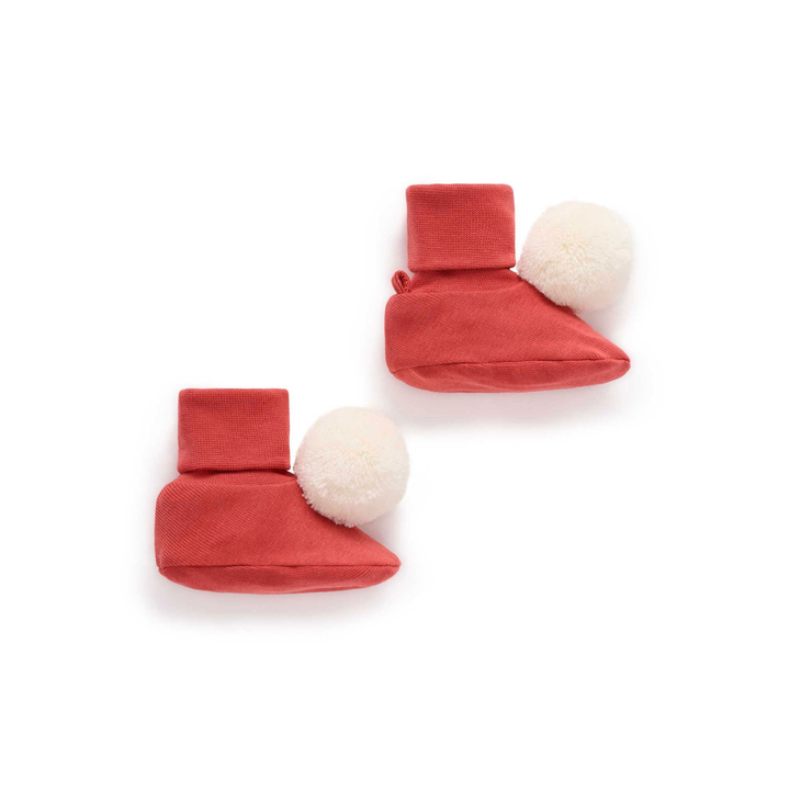 Purebaby Christmas Red Print Postie Santa Bodysuit Organic