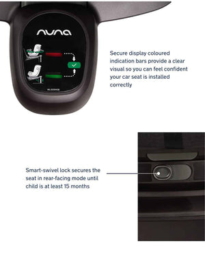 Nuna PRUU 360 Car Seat in Caviar
