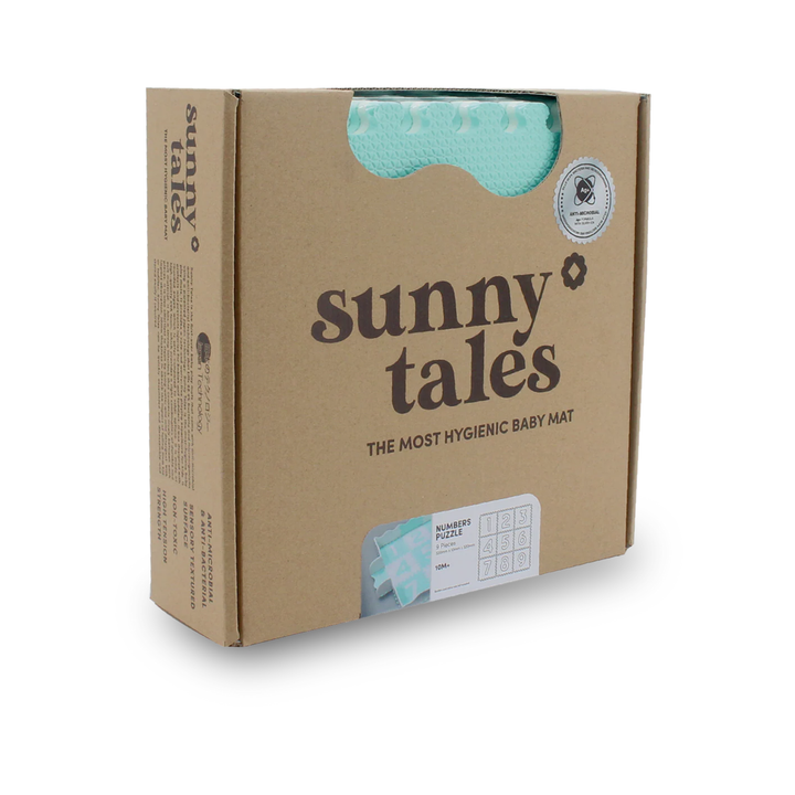 Sunny Tales 9 Piece 12" Anti Bacterial Puzzle Baby Mat - Numbers