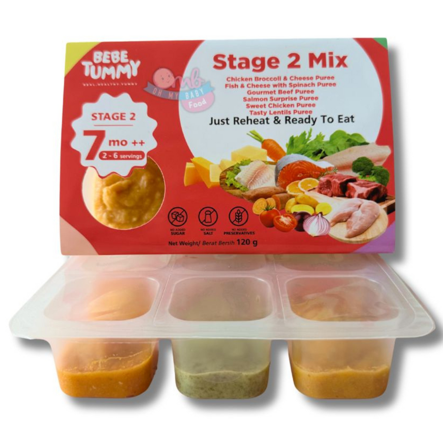 Bebetummy - STAGE 2 - Mix Flavour Puree [Frozen Food]