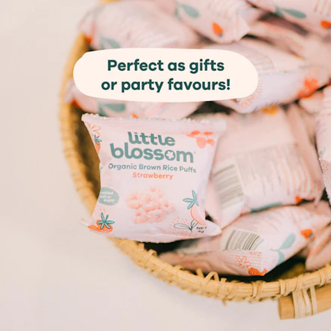 Little Blossom Mini Organic Strawberry Puffs (Bundle of 10 packs)