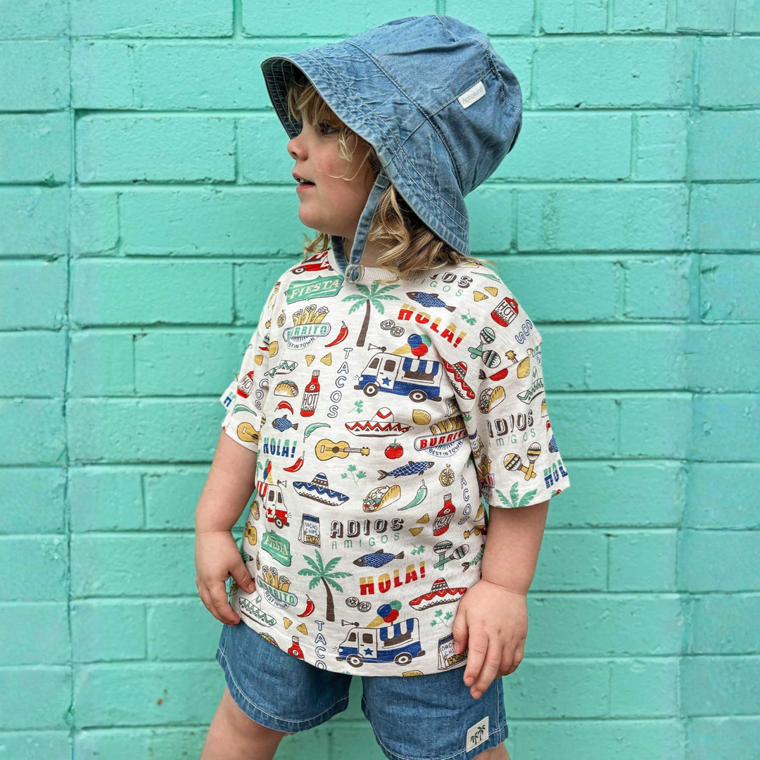 Purebaby Fiesta Print Fiesta Oversized Tee Organic