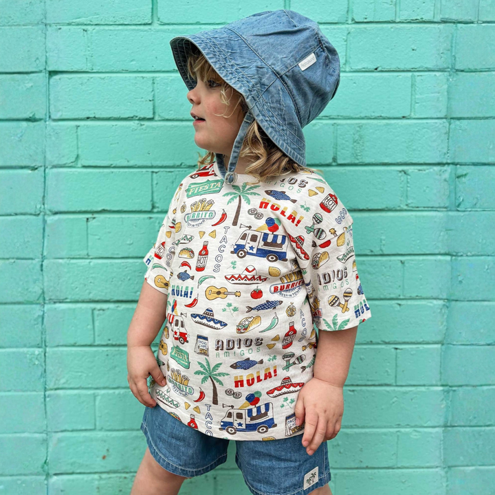 Purebaby Fiesta Print Fiesta Oversized Tee Organic