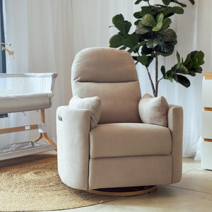 Babyhood Firenza Electric Feeding & Recliner Glider Chair (Latte) - lifestyle