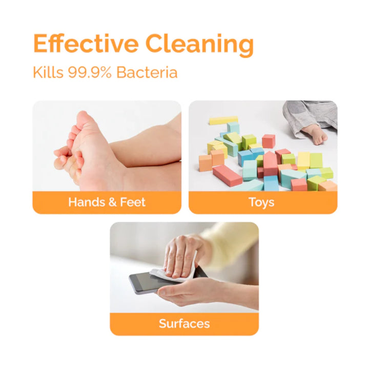 Hoppi Antibacterial Wipes (80 Wipes x 3 Packs)