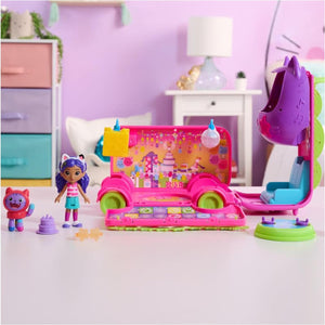 Purrfect Party Bus opened out into a party scene