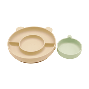 Combi Silicone Bear Suction Plate with mini bowl