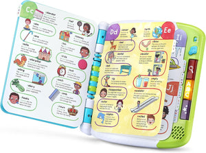 LeapFrog A to Z Dictionary open at the C, D and E pages