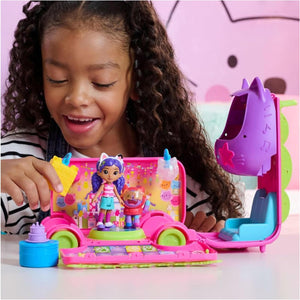 Child playing with the Purrfect Party Bus