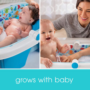 Summer Infant Fold Away Baby Bath - folded and features