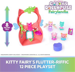 All 12 pieces of the Flutter-riffic Garden Playset, 8 inches tall