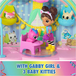Gabby Girl figure with the three baby kitties