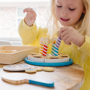 Melissa & Doug Wooden Birthday Cake Play Set