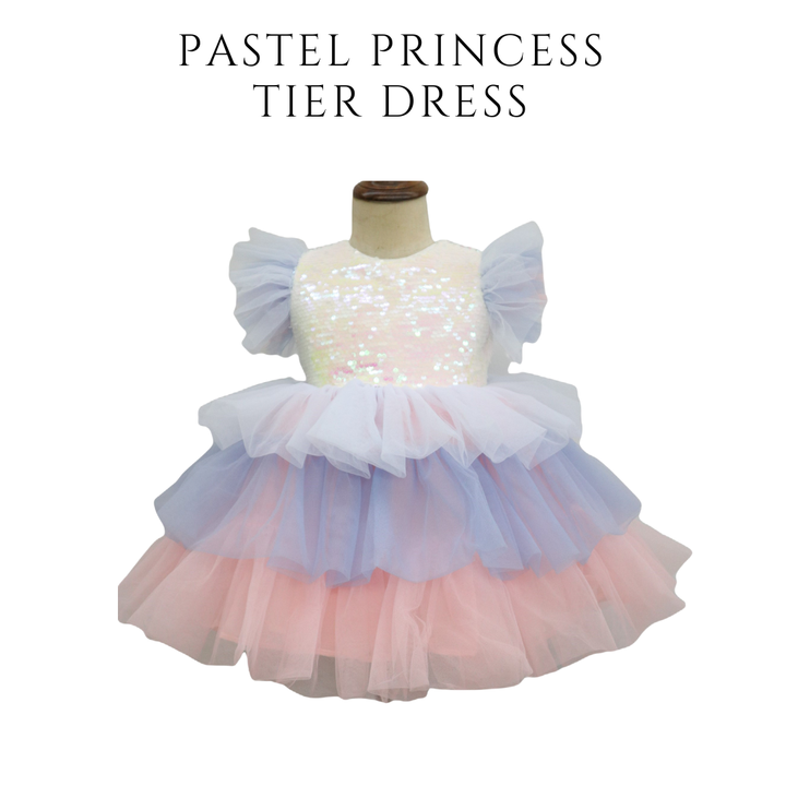 Tutus & Ties Pastel Princess Tier Dress (1-8y)