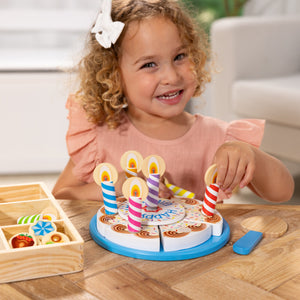 Melissa & Doug Wooden Birthday Cake Play Set