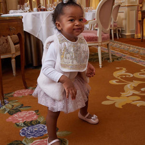Atelier Satin Bib - Carousel Pink lifestyle image