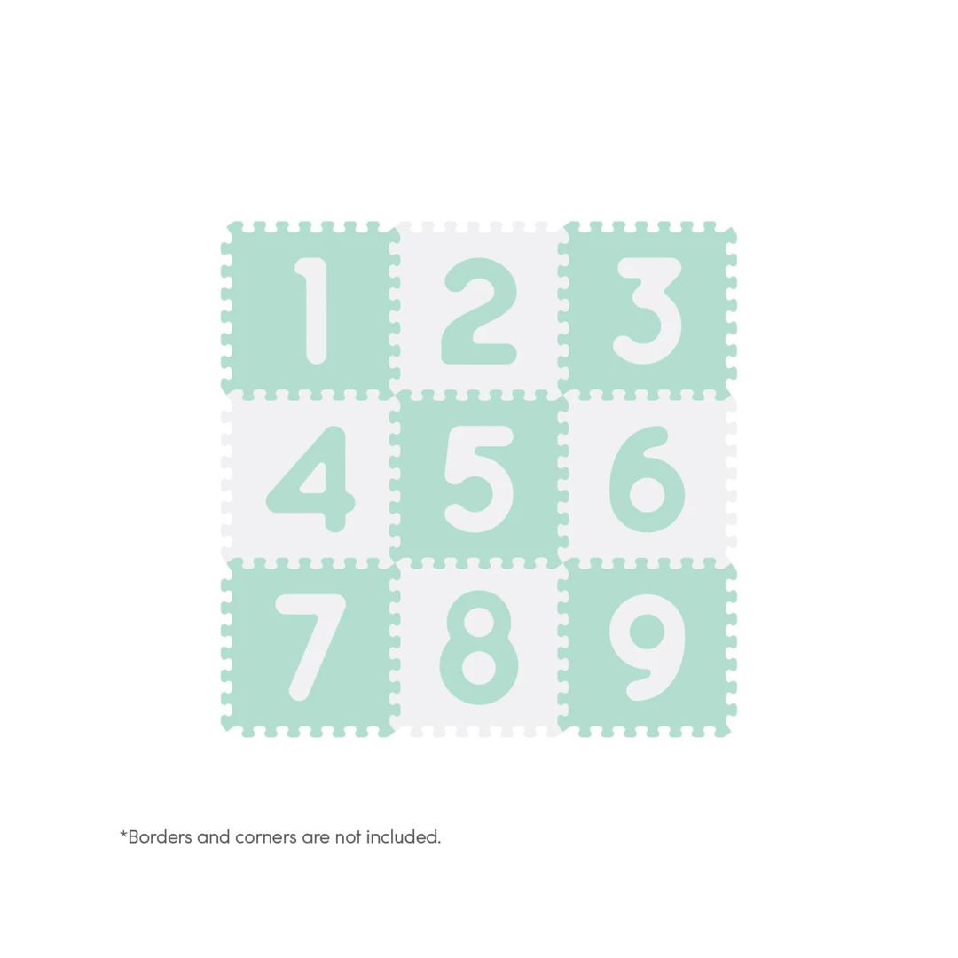 Sunny Tales 9 Piece 12" Anti Bacterial Puzzle Baby Mat - Numbers