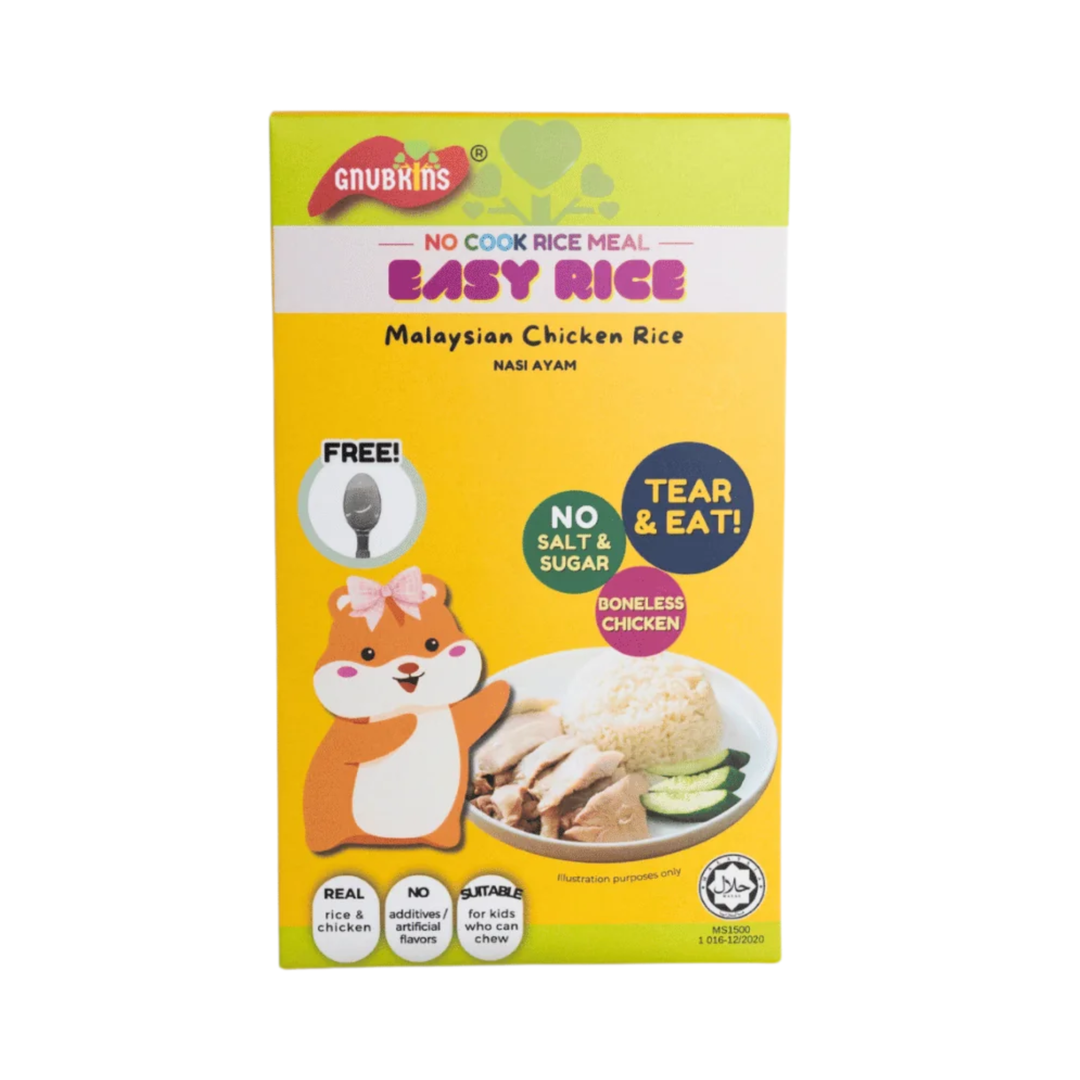Gnubkins Ready To Eat Malaysian Chicken Rice 120G