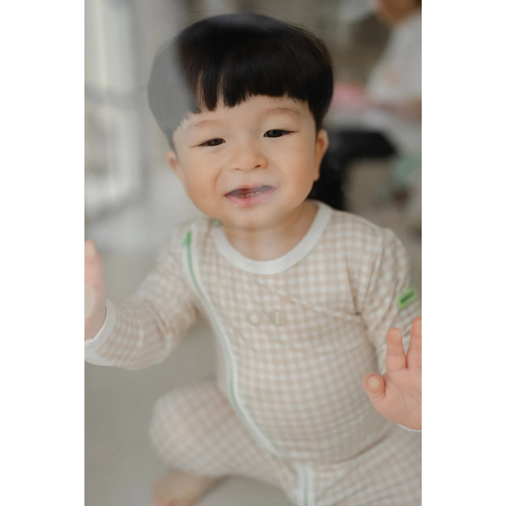 Hamako Tencel Creme Gigham (CG) Jippa Suit