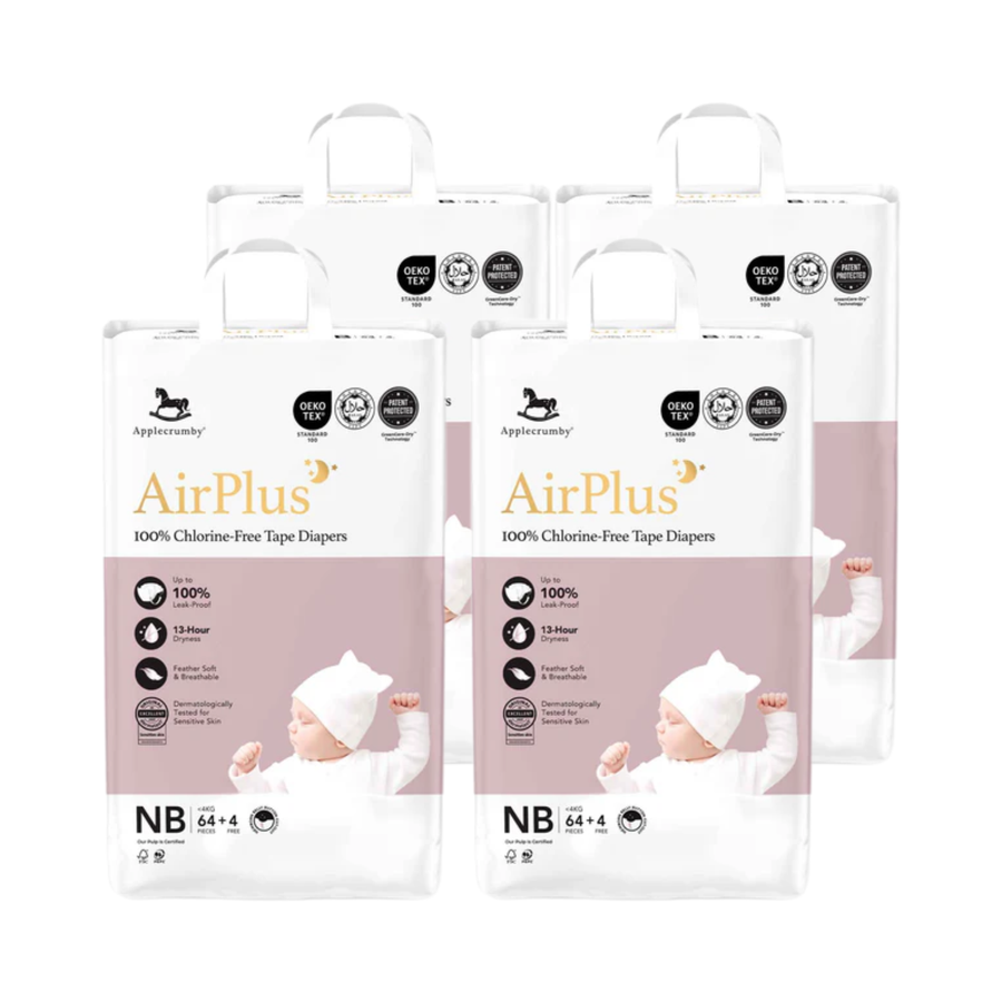 Applecrumby® AirPlus Overnight Tape Diapers