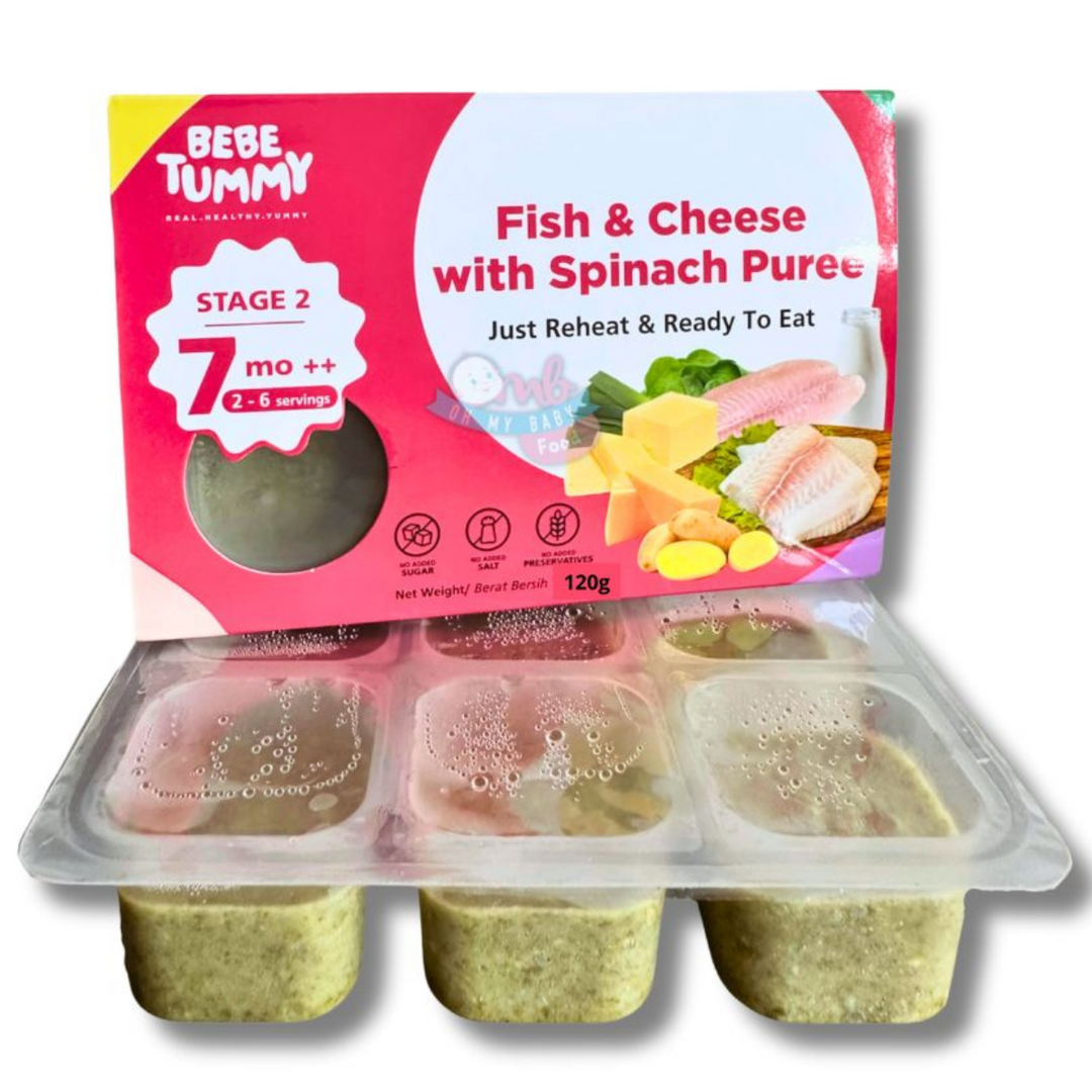 Bebetummy - STAGE 2 - Fish N Cheese With Spinach Puree [Frozen Food]