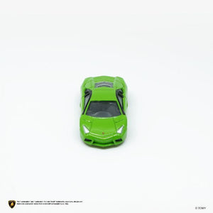 Tomica AO-08 Lamborghini Reventon die-cast model seen from above