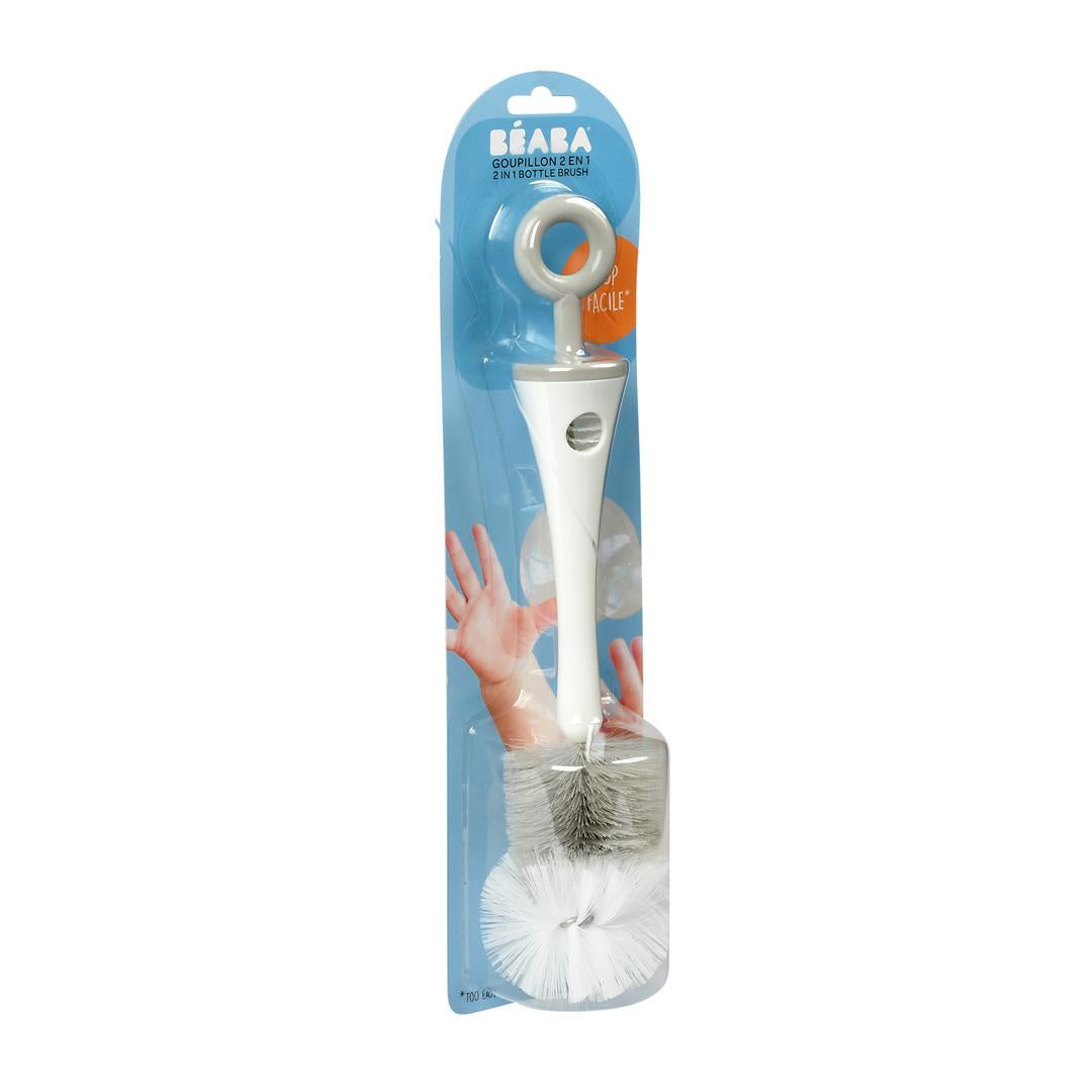Beaba 2 In 1 Bottle Brush - Grey