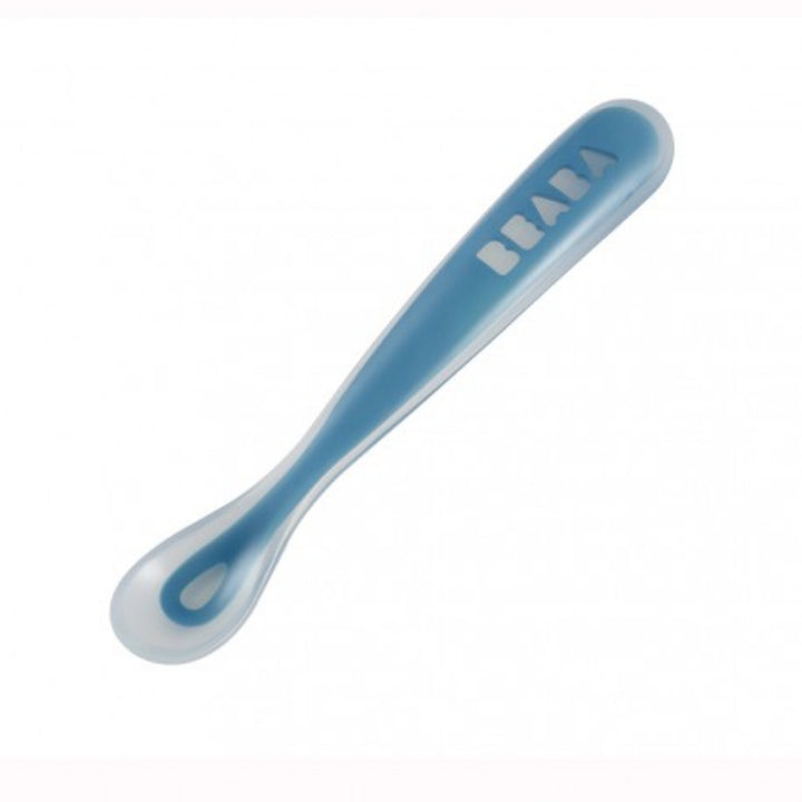 Beaba Silicone Ergonomic 1st Age Spoon-Blue