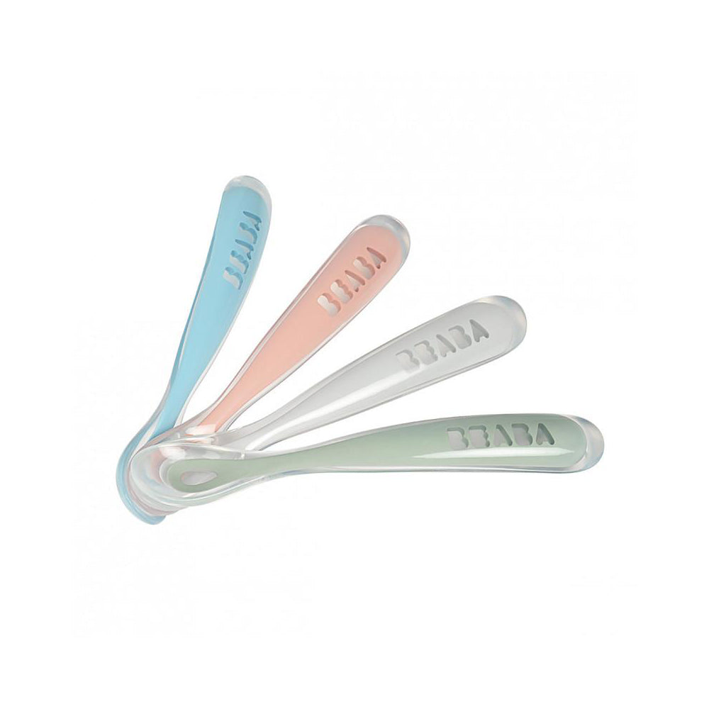 Beaba 1st Stage Silicone Spoons 4m+ 4 Pack