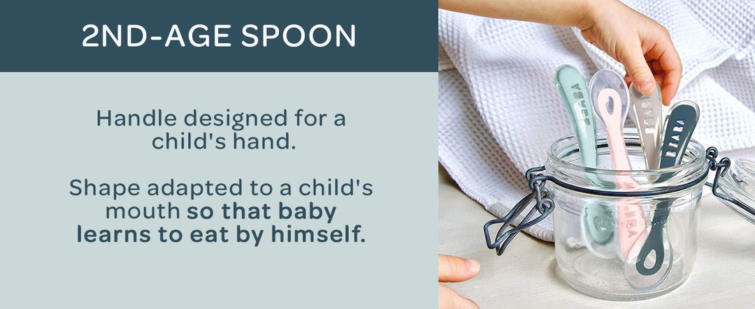 Beaba Set of 4 2nd Age Soft Silicone Spoons