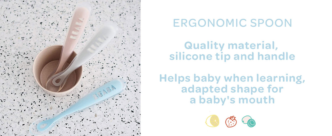 Beaba Set of 4 2nd Age Soft Silicone Spoons