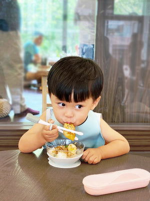 Beaba 3 in 1 Learning Chopsticks - Green Blue