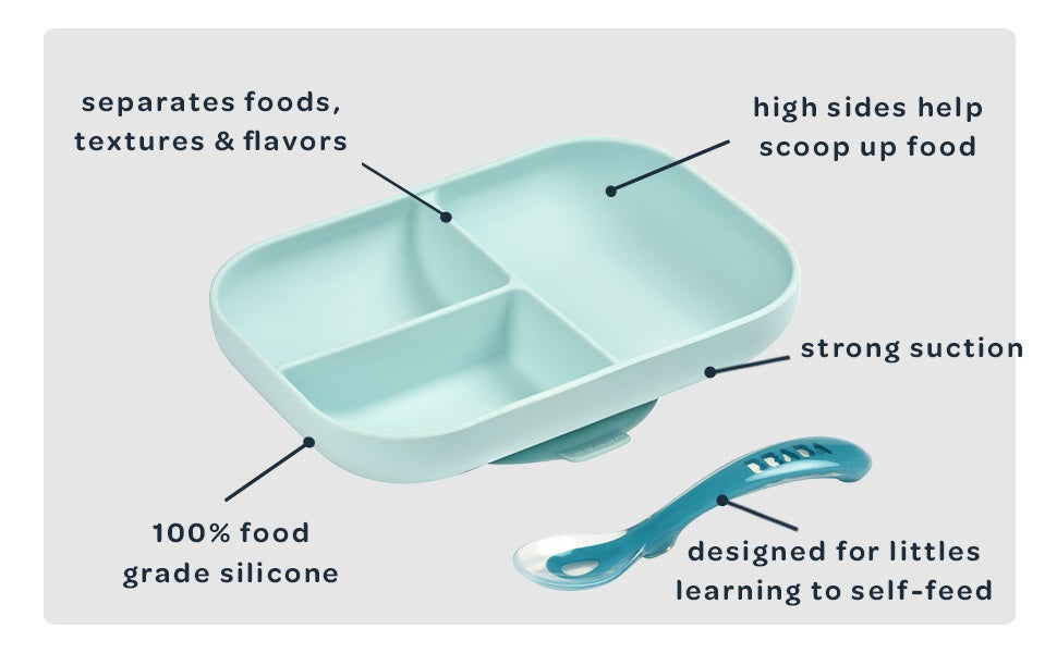 Beaba Silicone Suction Divided Plate