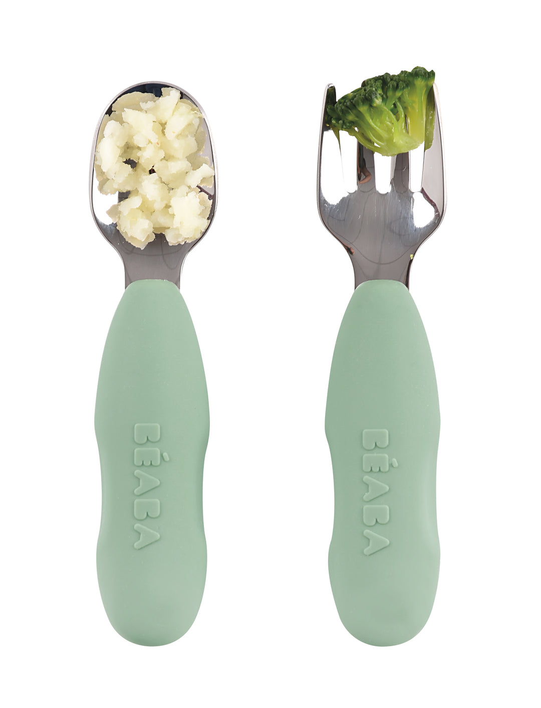 Beaba Fork & Spoon Stainless Steel Pre-Cutlery