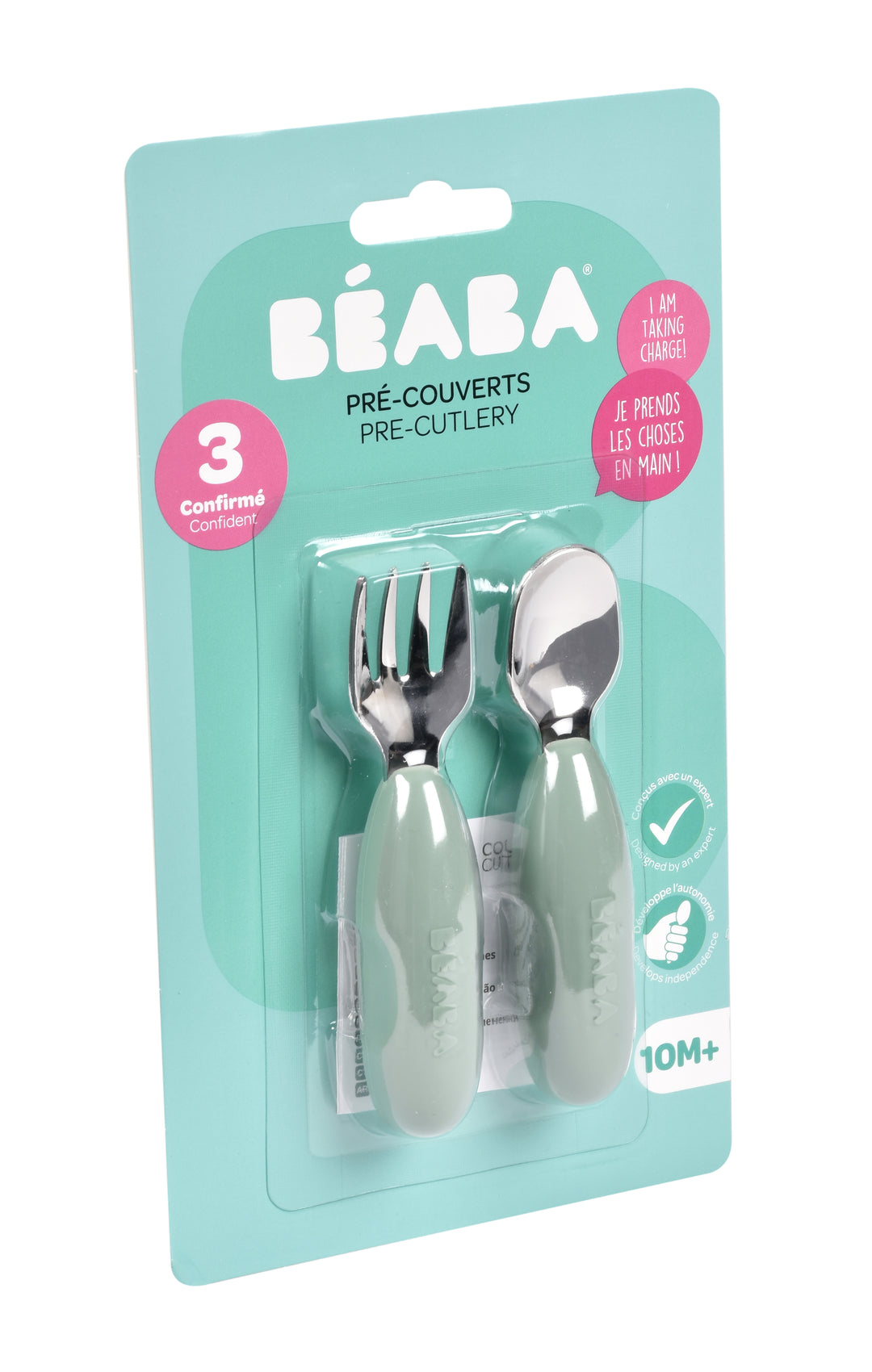 Beaba Fork & Spoon Stainless Steel Pre-Cutlery