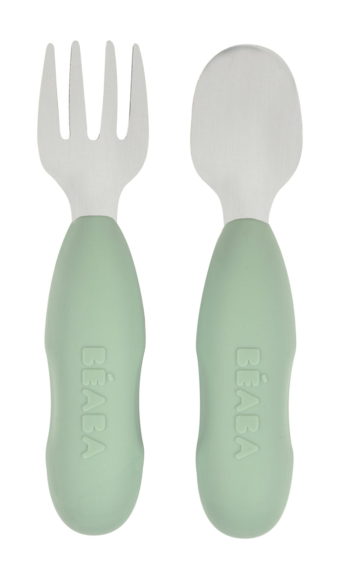 Beaba Fork & Spoon Stainless Steel Pre-Cutlery