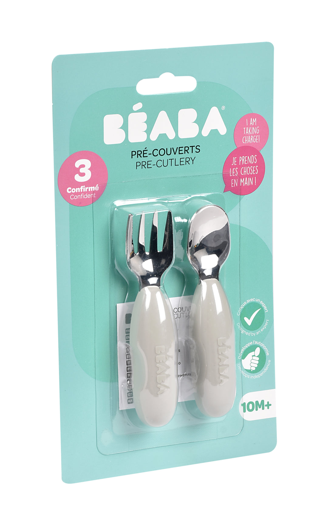 Beaba Fork & Spoon Stainless Steel Pre-Cutlery