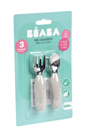 Beaba Fork & Spoon Stainless Steel Pre-Cutlery