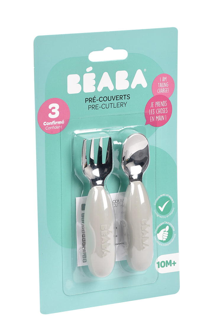 Beaba Fork & Spoon Stainless Steel Pre-Cutlery