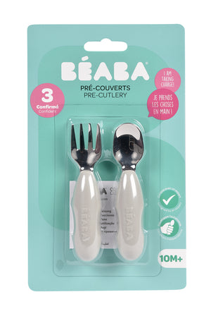 Beaba Fork & Spoon Stainless Steel Pre-Cutlery