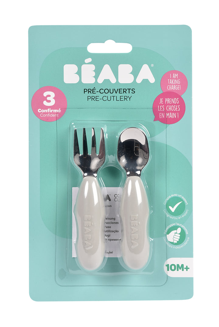 Beaba Fork & Spoon Stainless Steel Pre-Cutlery