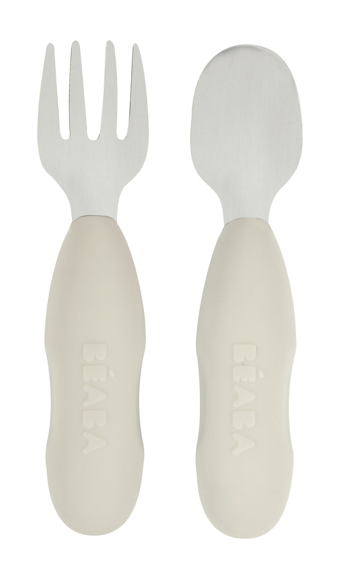 Beaba Fork & Spoon Stainless Steel Pre-Cutlery