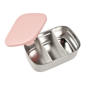 BEABA stainless steel lunch box Dusty Rose with dividers